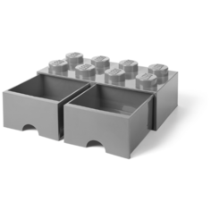 Ящик для хранения 8 выдвижной серый, Lego