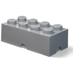 Ящик для хранения Lego 8 темно-серый