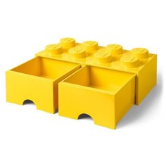 Ящик для хранения 8 выдвижной Желтый, Lego