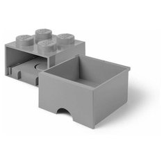 Ящик для хранения 4 выдвижной серый, Lego