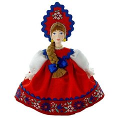 Кукла коллекционная Потешного промысла. Девушка в русском народном костюме. Россия. Потешный промысел