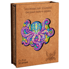 Деревянный пазл "Тихоокеанский осьминог" большой Puzzle Wood