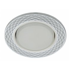 ЭРА DK LD37 WH/WH Светильник ЭРА декор cо светодиодной подсветкой GX53, белый/белый (30/720) ERA