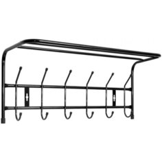 Вешалка настенная ВП6 арт.ВП6/Ч 6 крючков (черный) Nika