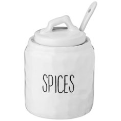 Баночка для специй с ложкой 220 мл crumpled Lefard (145610)