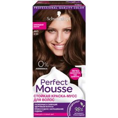 Schwarzkopf Perfect Mousse Стойкая краска-мусс для волос, 465 шоколадный каштан