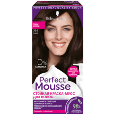 Schwarzkopf Perfect Mousse Стойкая краска-мусс для волос, 365, Темный шоколад