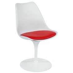 Комплект стульев TetChair Tulip Fashion Chair (mod.109), пластик/искусственная кожа, 2 шт., цвет: белый/красный