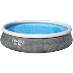 Бассейн Bestway Fast Set 57376 серый