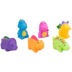 Игруша, набор игровой для ванны "Динозавры", (6 шт)