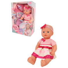 Кукла Пупс 40см в бело-розовом платье с повязкой на голове,функциональный, с аксессуарами, в коробке TM Yale Baby YL19001L Tong DE