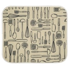 Коврик для сушки посуды iDry kitchen микрофибра бежевый 45х40 см Inter Design