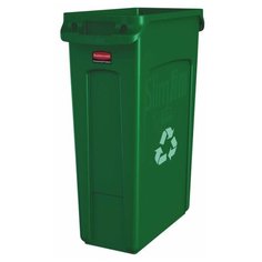 Контейнер Slim Jim с вентиляционными каналами, 87 л, Зеленый, Rubbermaid