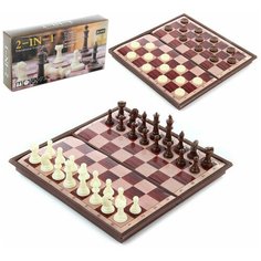 Настольная игра Veld co 107720 Шахматы и шашки 2 в 1