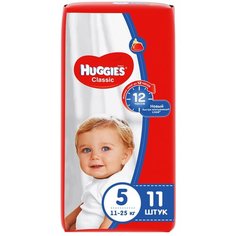 Huggies подгузники Classic 5 (11-25 кг), 11 шт.