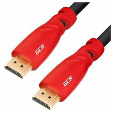 Кабель HDMI 1м для Apple TV SmartTV Xiaomi TV Box ПК PlayStation Xbox PS3 PS4 Pro проектор компьютер Ultra HD 4K 3D Ethernet GCR GOLD черный+красный