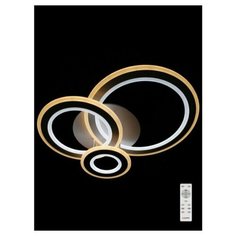 Светодиодная потолочная люстра с пультом Triplex Round 108 R Белая для залов, комнат до 25 кв.м Estares