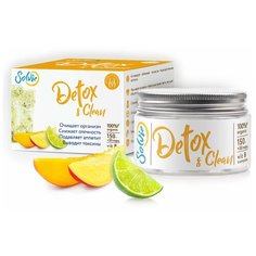 "Напиток растворимый Detox & Clean со вкусом "Манго - лайм" Solvie 150 г. Для похудения, стройности и очищения организма, дренажный"