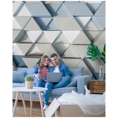 Фотообои флизелиновые Flizetto UNI 3D Треугольники 300х270 см Fbrush