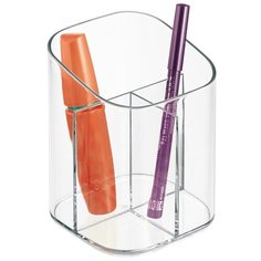 Стакан для хранения принадлежностей Clarity 3-х секционный пластиковый Inter Design