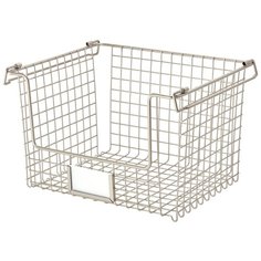 Корзина для хранения Classico с боковыми ручками 30.4х25.4 см стальная матовая Inter Design