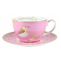 Чашка для капучино с блюдцем Pip Studio Early Bird Pink, 280 мл, 2 шт, 51.004.001