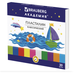 Пластилин классический BRAUBERG, 30 цветов, 600 г, со стеком, ВЫСШЕЕ КАЧЕСТВО, 105900