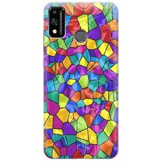 Ультратонкий силиконовый чехол-накладка для Honor 9X Lite с принтом "Яркая мозаика" Gosso
