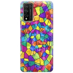 Ультратонкий силиконовый чехол-накладка для Honor 10X Lite с принтом "Яркая мозаика" Gosso