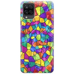 Ультратонкий силиконовый чехол-накладка для Samsung Galaxy A12 с принтом "Яркая мозаика" Gosso