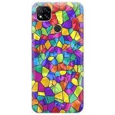 Ультратонкий силиконовый чехол-накладка для Xiaomi Redmi 9C с принтом "Яркая мозаика" Gosso