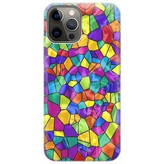 Ультратонкий силиконовый чехол-накладка для Apple iPhone 12 Pro Max с принтом "Яркая мозаика" Gosso