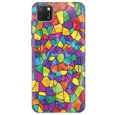Ультратонкий силиконовый чехол-накладка для Huawei Y5p / Honor 9S с принтом "Яркая мозаика" Gosso