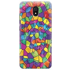 Ультратонкий силиконовый чехол-накладка для Xiaomi Redmi 8A с принтом "Яркая мозаика" Gosso