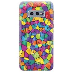 Ультратонкий силиконовый чехол-накладка для Samsung Galaxy S10e с принтом "Яркая мозаика" Gosso