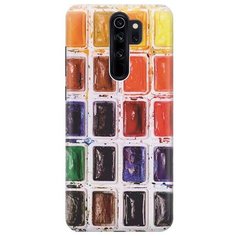 Ультратонкий силиконовый чехол-накладка для Xiaomi Redmi Note 8 Pro с принтом "Палитра красок" Gosso