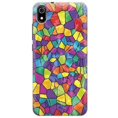Ультратонкий силиконовый чехол-накладка для Xiaomi Redmi 7A с принтом "Яркая мозаика" Gosso