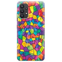 Ультратонкий силиконовый чехол-накладка для Samsung Galaxy A32 с принтом "Яркая мозаика" Gosso