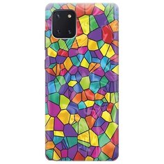 Ультратонкий силиконовый чехол-накладка для Samsung Galaxy Note 10 Lite / A81 с принтом "Яркая мозаика" Gosso
