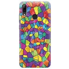 Ультратонкий силиконовый чехол-накладка для Huawei P Smart (2019) / Honor 10 Lite с принтом "Яркая мозаика" Gosso