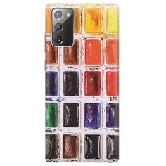 Ультратонкий силиконовый чехол-накладка для Samsung Galaxy Note 20 с принтом "Палитра красок" Gosso