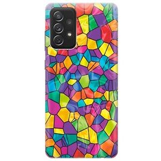 Ультратонкий силиконовый чехол-накладка для Samsung Galaxy A72 с принтом "Яркая мозаика" Gosso