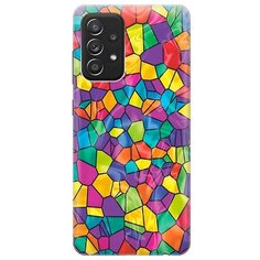 Ультратонкий силиконовый чехол-накладка для Samsung Galaxy A52 с принтом "Яркая мозаика" Gosso