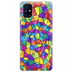 Ультратонкий силиконовый чехол-накладка для Samsung Galaxy M31S с принтом "Яркая мозаика" Gosso