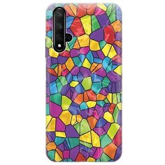 Ультратонкий силиконовый чехол-накладка для Honor 20 / Huawei Nova 5T с принтом "Яркая мозаика" Gosso