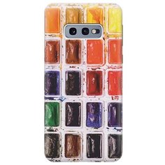 Ультратонкий силиконовый чехол-накладка для Samsung Galaxy S10e с принтом "Палитра красок" Gosso