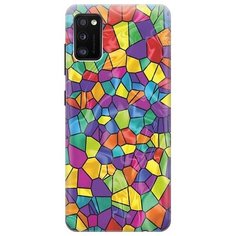 Ультратонкий силиконовый чехол-накладка для Samsung Galaxy A41 с принтом "Яркая мозаика" Gosso
