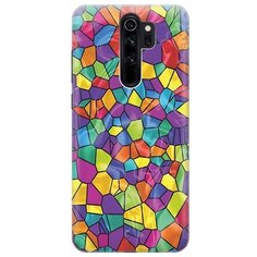 Ультратонкий силиконовый чехол-накладка для Xiaomi Redmi Note 8 Pro с принтом "Яркая мозаика" Gosso