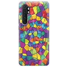 Ультратонкий силиконовый чехол-накладка для Xiaomi Mi Note 10 Lite с принтом "Яркая мозаика" Gosso