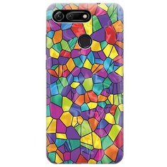 Ультратонкий силиконовый чехол-накладка для Honor View 20 (V20) с принтом "Яркая мозаика" Gosso